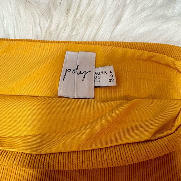 PRINCESS POLLY Francesca Bandeau Mustard Bikini Set - Picture 6 of 9